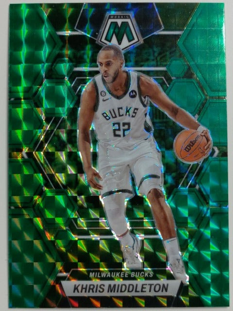 2022-23 Panini Mosaic Basketball Green Khris Middleton #66