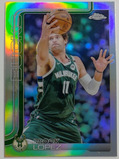 2025-26 Topps Chrome Basketball Refractor Brook Lopez #159