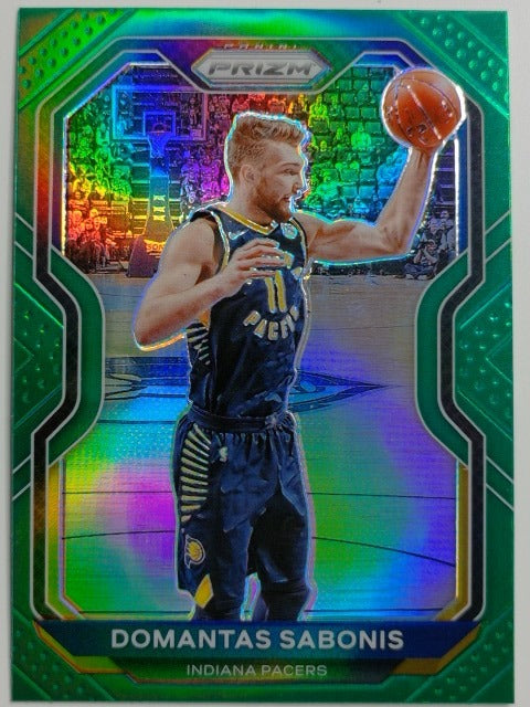 2020-21 Panini Prizm Basketball Green Prizm Domantas Sabonis #23