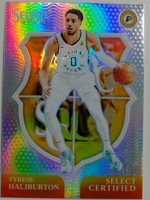 2024-25 Panini Select Select Certified Silver Prizm Tyrese Haliburton #20