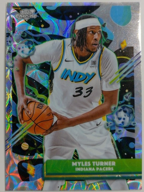 2025-26 Topps Chrome Cosmic Basketball Nucleus Refractor Myles Turner #96