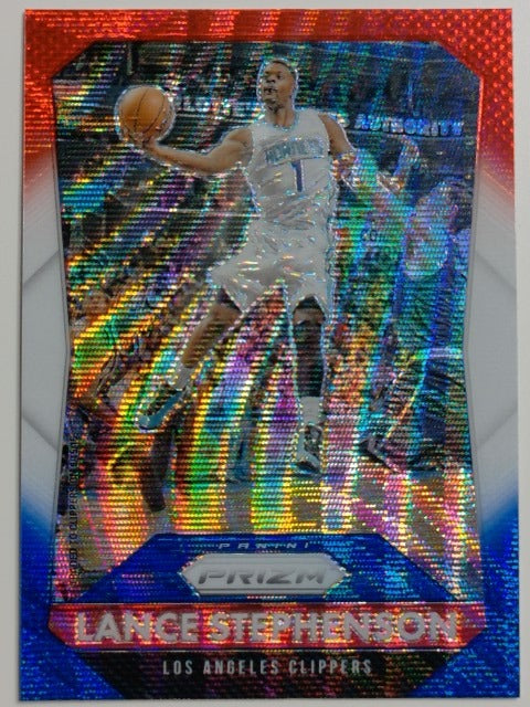 2015-16 Panini Prizm Basketball Red, White & Blue Prizm Lance Stephenson #82
