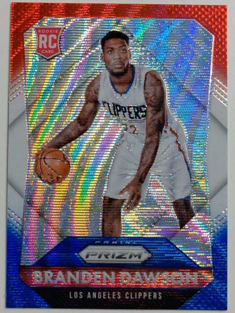 2015-16 Panini Prizm Basketball Red, White & Blue Prizm Branden Dawson #347 RC