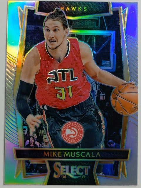 2016-17 Panini Select Basketball Silver Prizm Mike Muscala #74