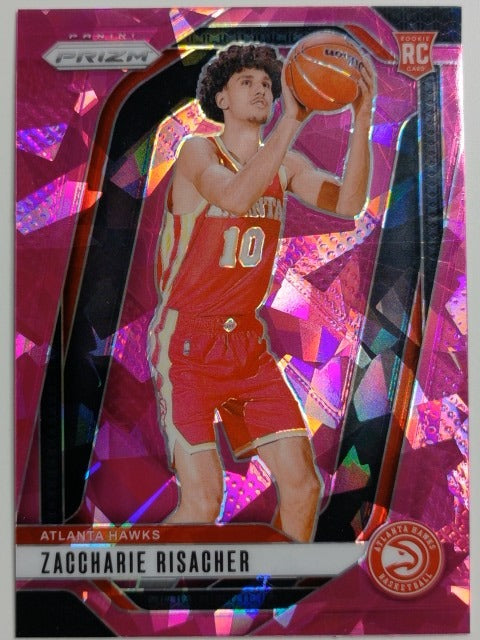 2024-25 Panini Prizm Basketball Prizm Pink Ice Zaccharie Risacher #265