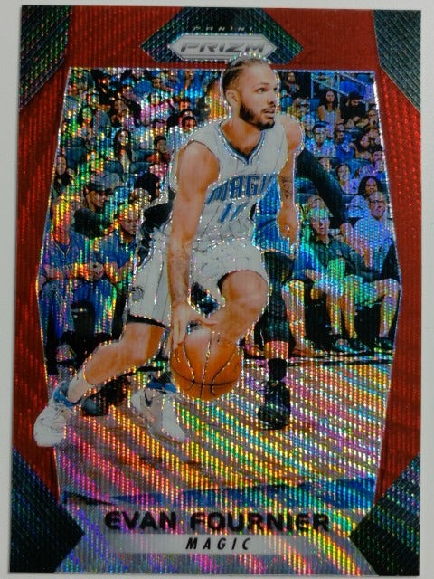 2017-18 Panini Prizm Basketball Prizm Ruby Wave Evan Fournier #76