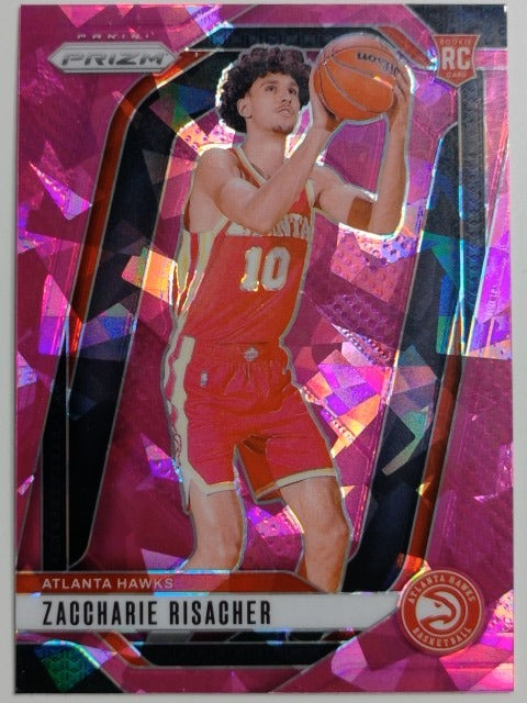 2024-25 Panini Prizm Basketball Prizm Pink Ice Zaccharie Risacher #265