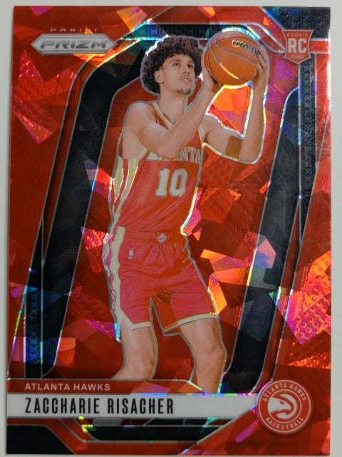 2024-25 Panini Prizm Basketball Prizm Orange Ice Zaccharie Risacher #265