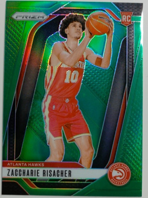 2024-25 Panini Prizm Basketball Prizm Green Zaccharie Risacher #265