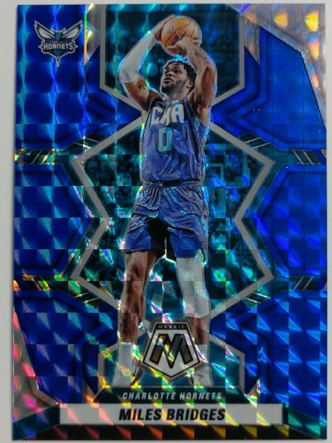 2021-22 Panini Mosaic Basketball Blue 89/99 Miles Bridges #97