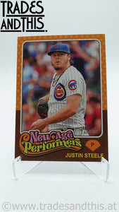 2024 Topps Heritage New Age Performers Justin Stele #NAP-25