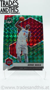 2020-21 Mosaic Basketball Mosaic Green Prizm Serge Ibaka #115