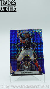 2022 Panini Mosaic Blue Mosaic Prizm 73/99 Carlos Correa #123