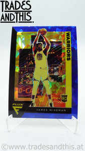 2020-21 Panini Flux Basketball Blue Cracked Ice Prizm James Wiseman #204 RC
