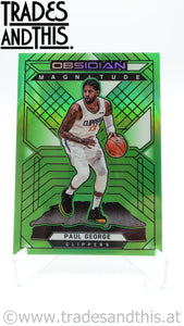 2021-22 Panini Obsidian Basketball Magnitude Green Flood Paul George #40