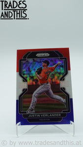 2022 Panini Prizm Red White & Blue Prizm Justin Verlander #16