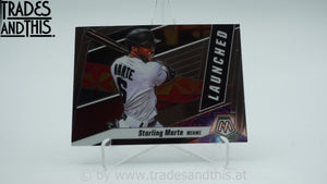 2021 Panini Mosaic Launched Starling Marte #L7
