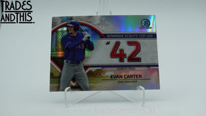 2023 Bowman Bowman Scouts Top 100 Evan Carter #BTP-42