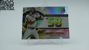 2023 Bowman Bowman Scouts Top 100 Jackson Merrill #BTP-58