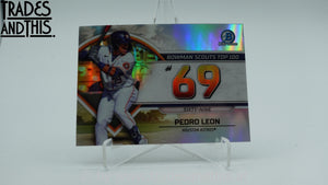 2023 Bowman Bowman Scouts Top 100 Pedro Leon #BTP-69
