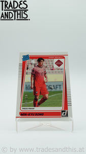 2021-22 Panini Donruss Road to Qatar Press Proof Purple 045/199 Min-Kyu Song #189 RC