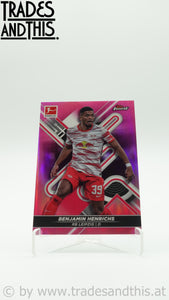 2021-22 Topps Finest Bundesliga Pink Wave Refractor 249/300 Benjamin Henrichs #96