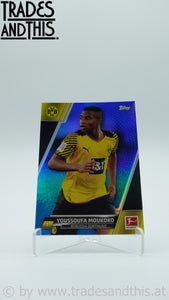 2021-22 Topps Bundesliga Blue Foilboard 76/99 Youssoufa Moukoko #51