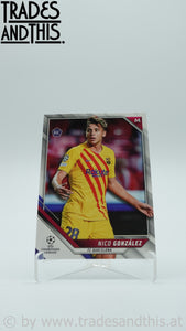 2021-22 Topps UCL Collection Nico Gonzalez #107 RC