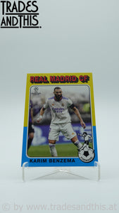 2021-22 Topps UCL Collection 1975-76 Topps Footballers Karim Benzema #75-01