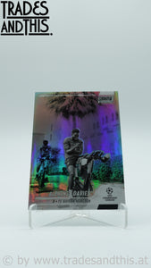 2021-22 Topps Stadium Club Chrome UCL Black & White Refractor 211/299 Alphonso Davies #79