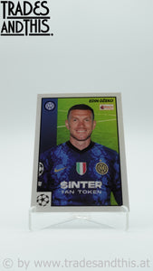 2021-22 Topps Merlin's Heritage 97 UCL Edin Dzeko #55