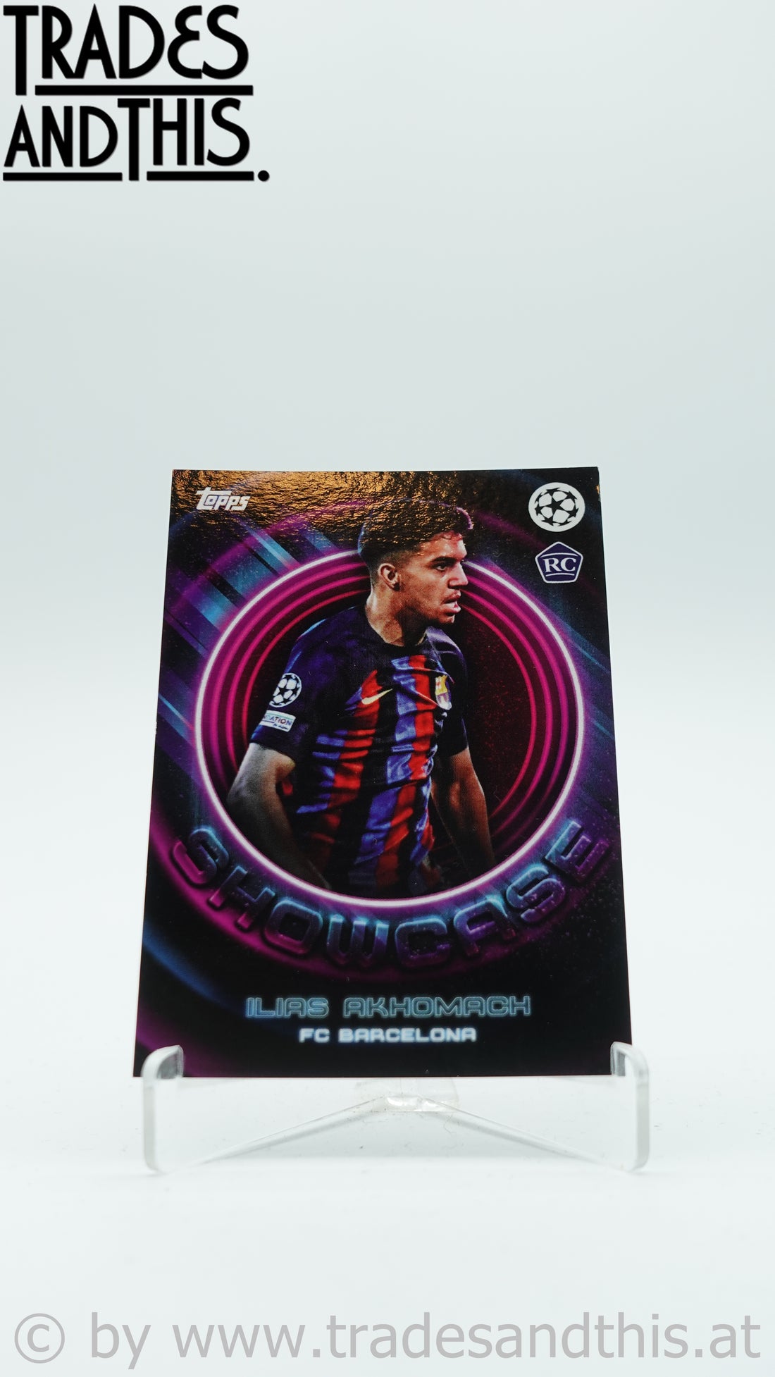 2022-23 Topps UEFA Club Competitions Showtime Showcase Ilias Akhomach RC