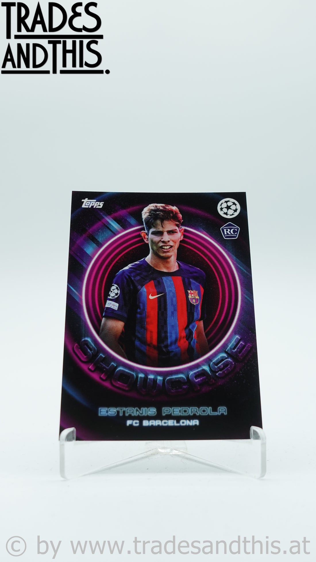 2022-23 Topps UEFA Club Competitions Showtime Showcase Estanis Pedrola RC