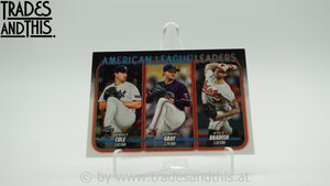 2024 Topps Series 1 AL ERA Leaders Cole - Gray - Bradish #324