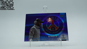 2021-22 Topps Stadium Club Chrome UCL Blue Prism Refractor Neymar JR #100