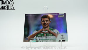 2021-22 Topps Stadium Club Chrome UCL Refractor Pedro Goncalves #34 RC