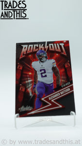 2023 Panini Absolute Rock Out Alexander Mattison #17