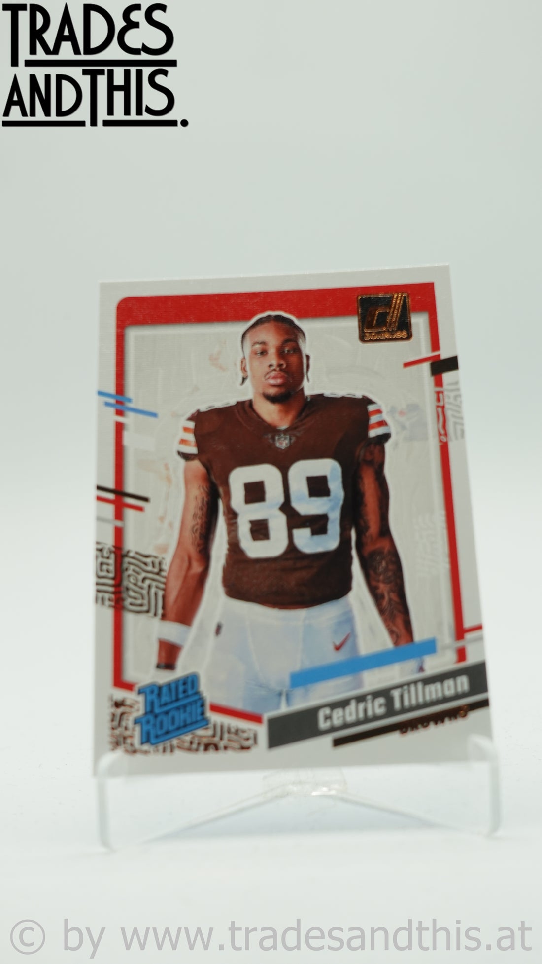 2023 Panini Donruss Rated Rookie Portrait Cedric Tillman #24 RC