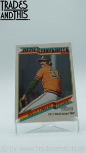 2023 Topps Heritage High Number 1974 Highlights Rollie Fingers #74H-2
