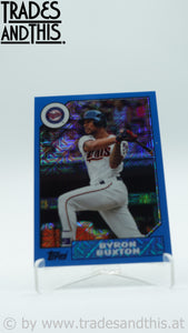 2017 Topps Silver Pack 1987 Design Chrome Blue 54/99 Byron Buxton #87-BB
