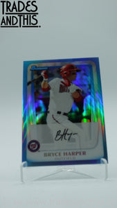 2013 Bowman Multi-Product Insert Blue Sapphire 1st Bowman Card Reprints Bryce Harper #BP1