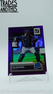 2022 Panini Donruss Holo Purple Cal Raleigh #39 RC