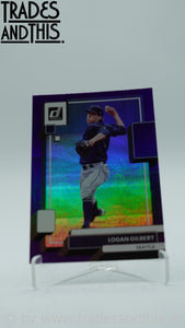 2022 Panini Donruss Holo Purple Logan Gilbert #198