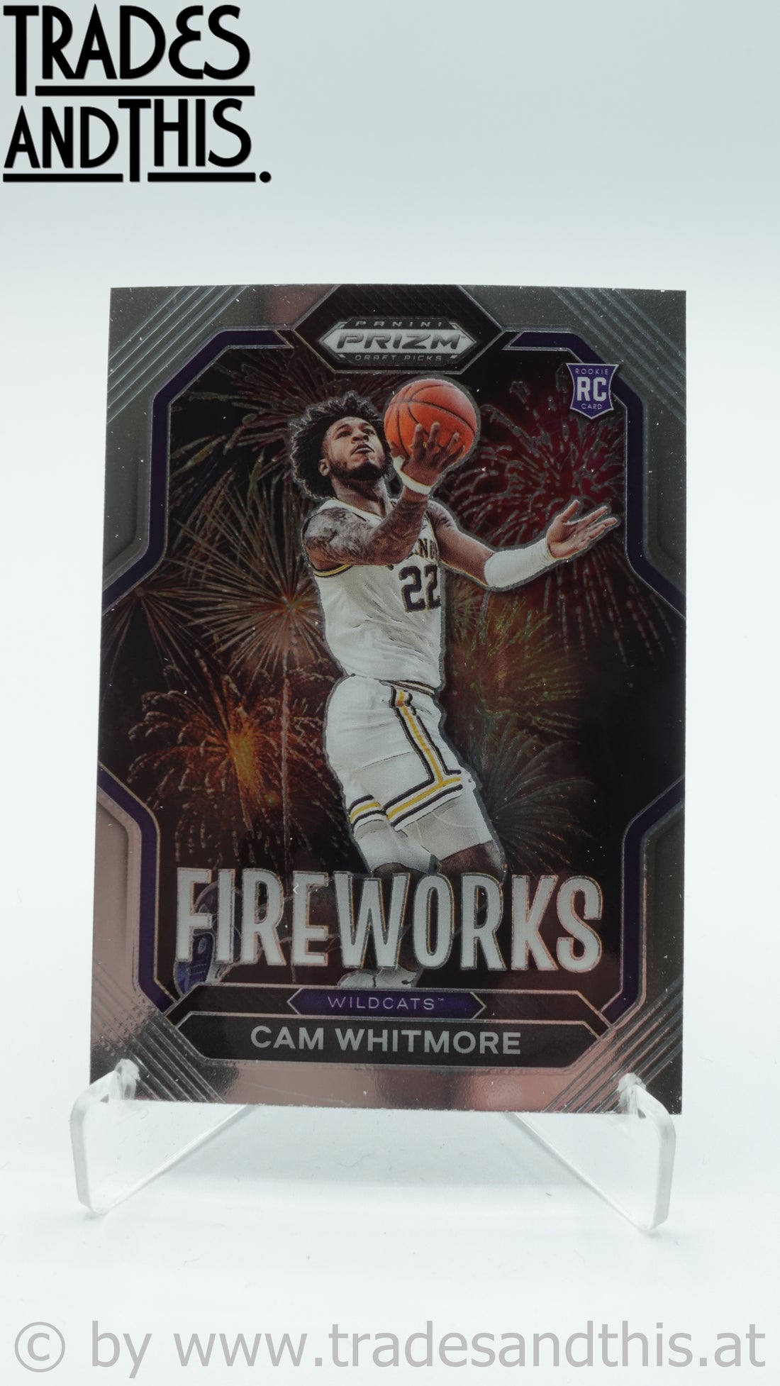 2023-24 Panini Prizm Draft Picks Fireworks Cam Whitmore #8 RC