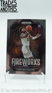 2023-24 Panini Prizm Draft Picks Fireworks Cam Whitmore #8 RC