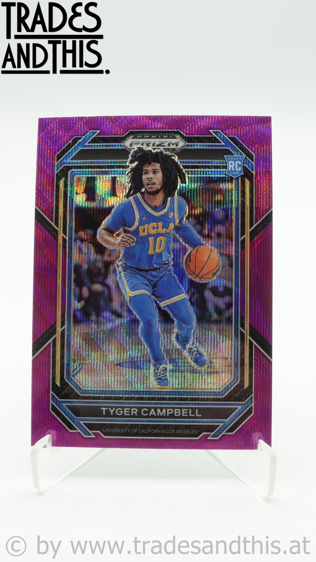 2023-24 Panini Prizm Draft Picks Purple Wave Prizm Tyger Campbell #29 RC