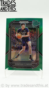 2023-24 Panini Prizm Draft Picks Rated Prospect Green Prizm Donovan Clingan #8