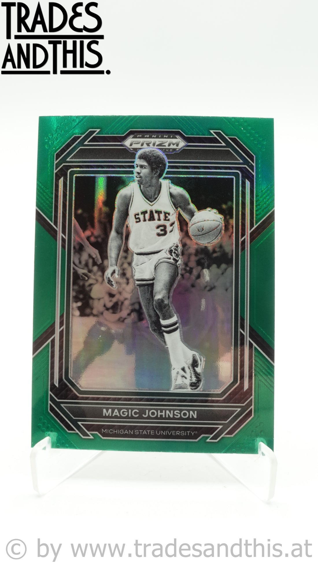 2023-24 Panini Prizm Draft Picks Green Prizm Magic Johnson #79