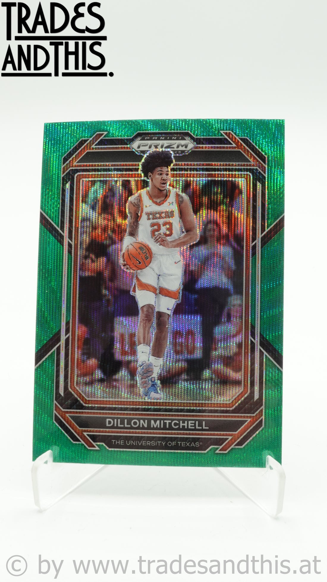 2023-24 Panini Prizm Draft Picks Green Wave Prizm Dillon Mitchell #35