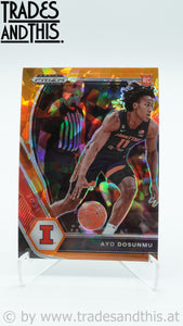 2021-22 Panini Prizm Draft Picks Orange Ice Prizm Ayo Dosunmu #20 RC